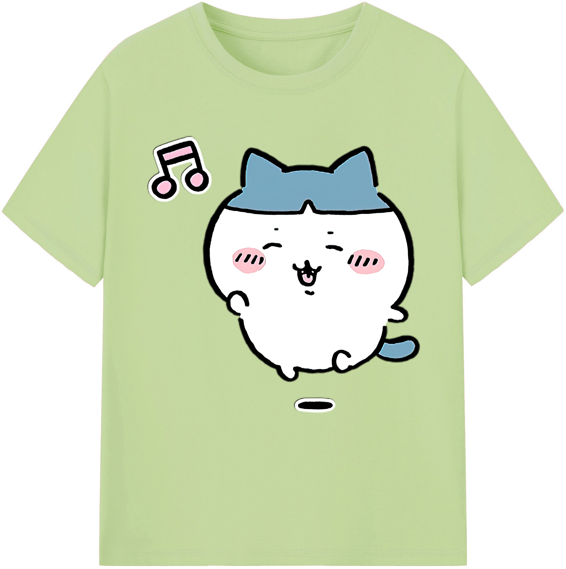 （画像用） ちいかわ ハチワレ Chii-kawa hachiware 綿100％半袖Tシャツ（フロントプリント）